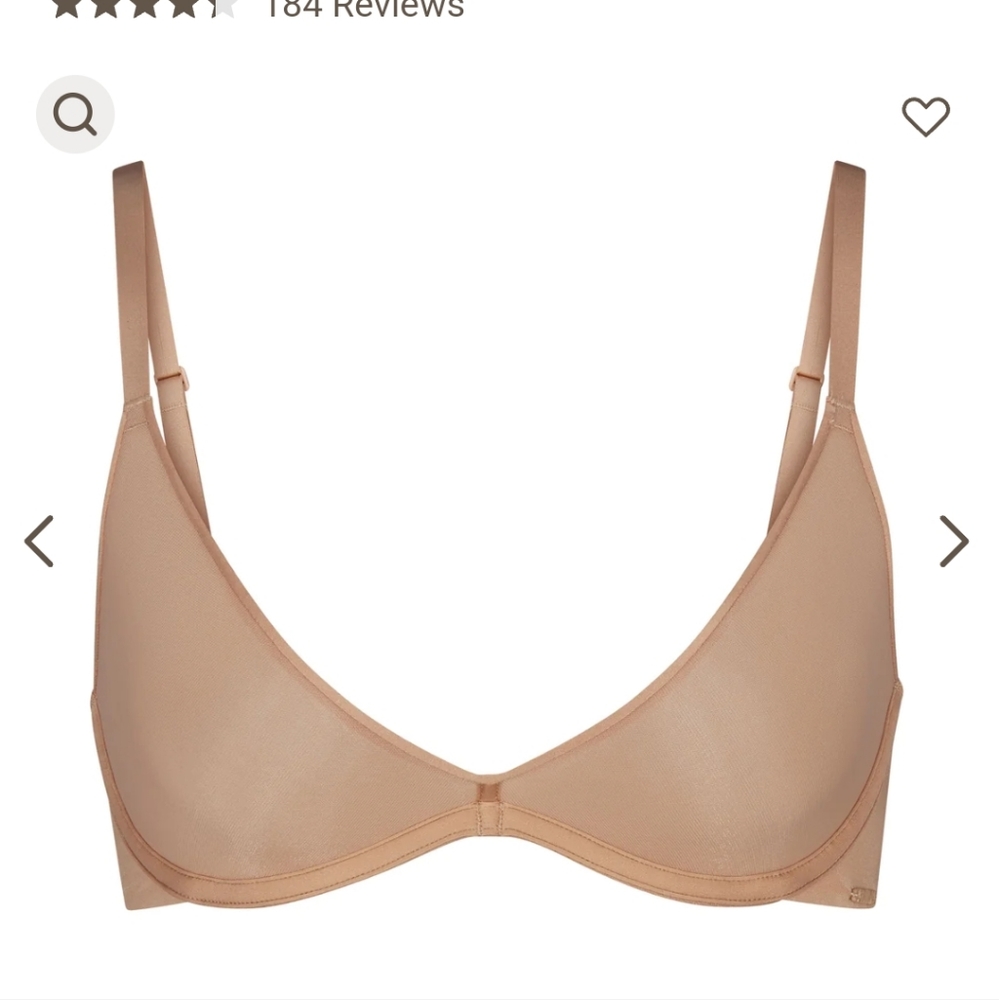 SKIMS WEIGHTLESS SCOOP BRA - CLAY 38D